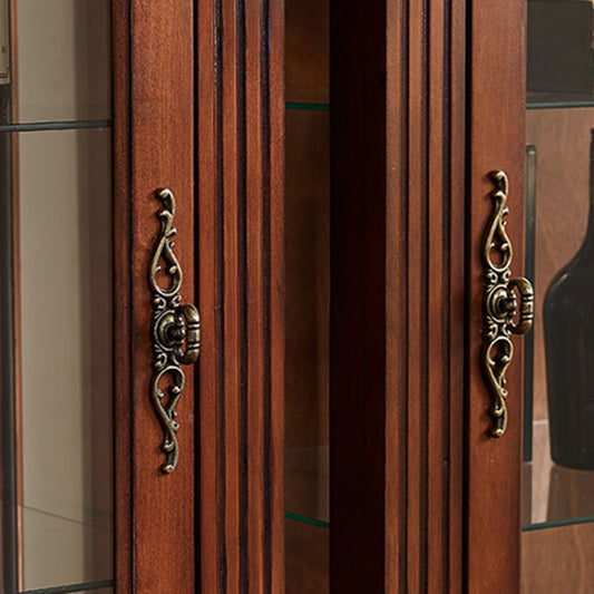 Armoire carrée armoire à accent moderne du milieu du siècle avec brun
