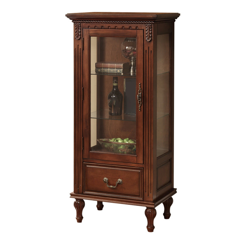 Square Side Cabinet Mid-Century Modern Accent Cabinet with Brown