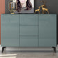 Contemporary Accent Cabinet Square Side Cabinet With Glass Top 47"L x 16"W x 35"H Green Clearhalo 'Cabinets & Chests' 'cabinets_chests' 'furn' 'furn_cabinets_chests' 'Furniture' 'Living Room Furniture' 6048780