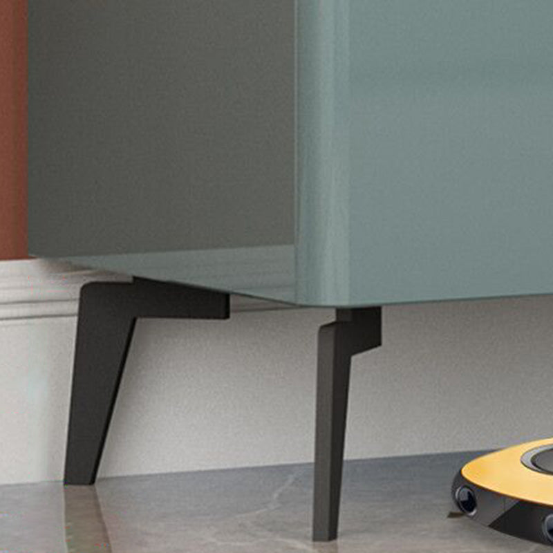 Contemporary Accent Cabinet Square Side Cabinet With Glass Top Clearhalo 'Cabinets & Chests' 'cabinets_chests' 'furn' 'furn_cabinets_chests' 'Furniture' 'Living Room Furniture' 6048785