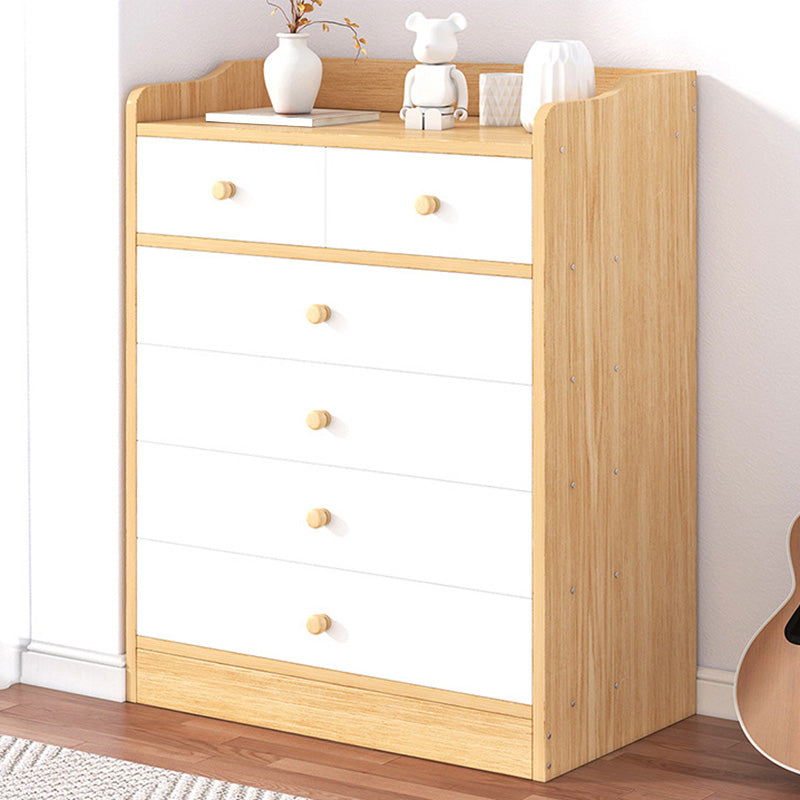 Modern Wooden Accent Chest with Drawers Scratch Resistant Chest Natural White 6 Clearhalo 'Cabinets & Chests' 'cabinets_chests' 'furn' 'furn_cabinets_chests' 'Furniture' 'Living Room Furniture' 6048808