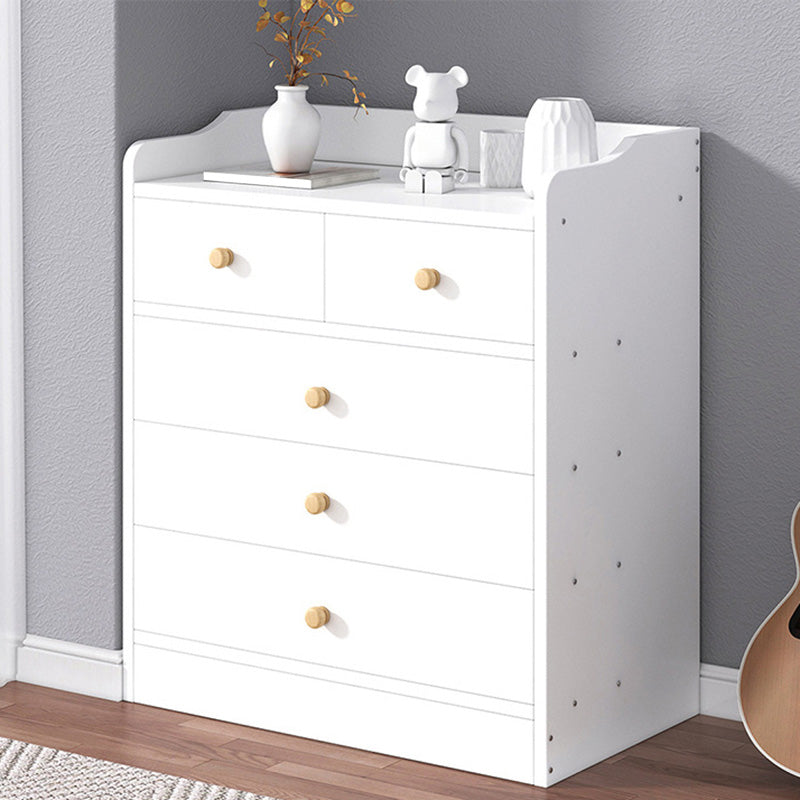 Modern Wooden Accent Chest with Drawers Scratch Resistant Chest White 5 Clearhalo 'Cabinets & Chests' 'cabinets_chests' 'furn' 'furn_cabinets_chests' 'Furniture' 'Living Room Furniture' 6048811