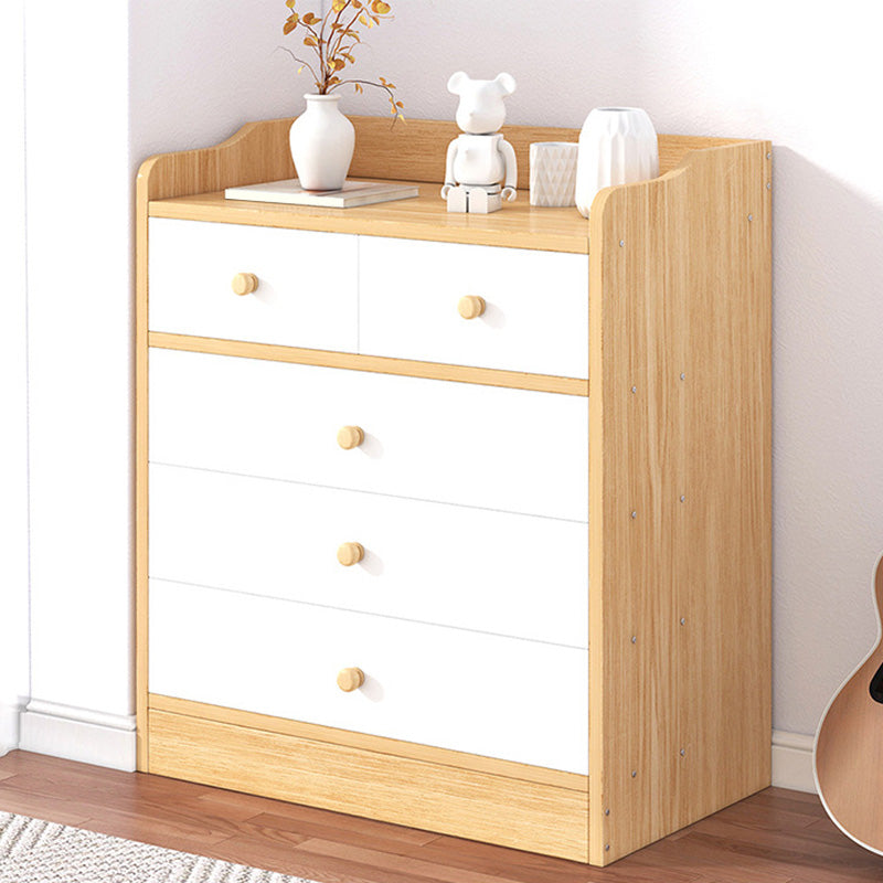 Modern Wooden Accent Chest with Drawers Scratch Resistant Chest Natural White 5 Clearhalo 'Cabinets & Chests' 'cabinets_chests' 'furn' 'furn_cabinets_chests' 'Furniture' 'Living Room Furniture' 6048819