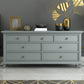 Contemporary Rubber Wood Chest with Drawers and Straight Legs
