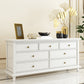 Contemporary Rubber Wood Chest with Drawers and Straight Legs