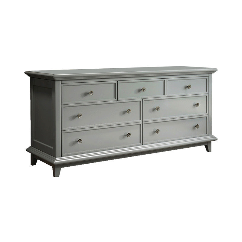 Contemporary Rubber Wood Chest with Drawers and Straight Legs