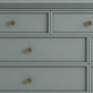 Contemporary Rubber Wood Chest with Drawers and Straight Legs