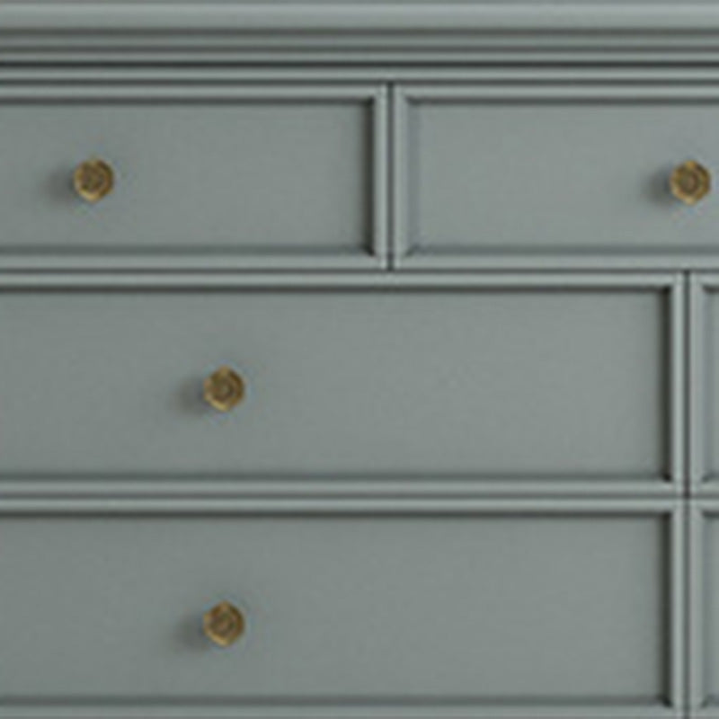 Contemporary Rubber Wood Chest with Drawers and Straight Legs