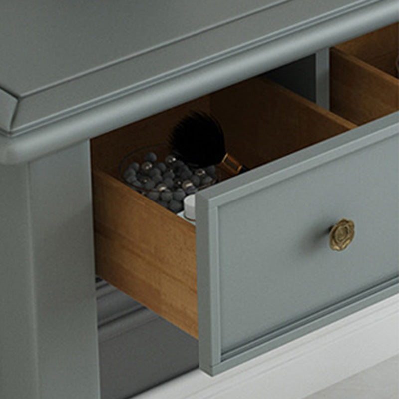 Contemporary Rubber Wood Chest with Drawers and Straight Legs
