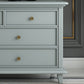 Contemporary Rubber Wood Chest with Drawers and Straight Legs