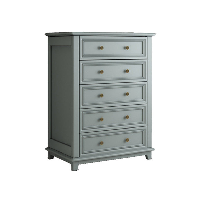 Contemporary Rubber Wood Chest with Drawers and Straight Legs