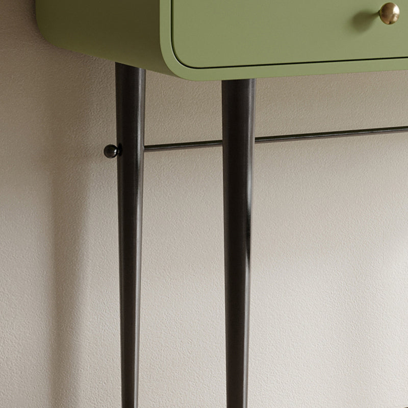 Tables de vanité verte de 16,53 "de largeur de largeur avec 2 tiroirs de rangement
