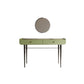 Tables de vanité verte de 16,53 "de largeur de largeur avec 2 tiroirs de rangement