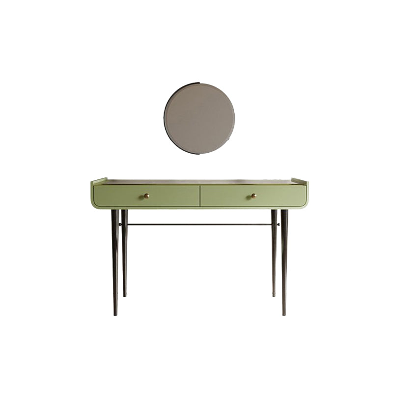 Tables de vanité verte de 16,53 "de largeur de largeur avec 2 tiroirs de rangement