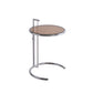 Lift-top Coffee Table Glass with Round Top and Stainless Steel Base Silver Brown Clearhalo 'Coffee & Accent Tables' 'Coffee Tables' 'coffee_tables' 'furn' 'furn_coffee_tables' 'Furniture' 'Living Room Furniture' 6049030