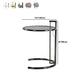 Lift-top Coffee Table Glass with Round Top and Stainless Steel Base Clearhalo 'Coffee & Accent Tables' 'Coffee Tables' 'coffee_tables' 'furn' 'furn_coffee_tables' 'Furniture' 'Living Room Furniture' 6049040