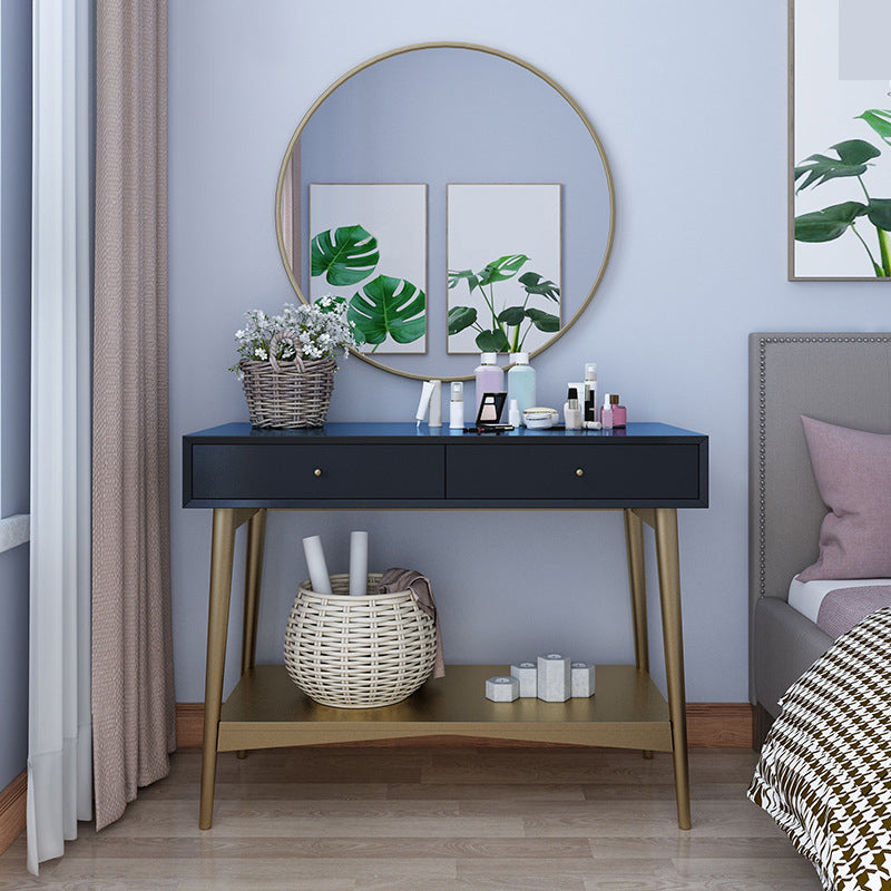 17.71 "2つのストレージ引き出し付きの鏡の虚栄心テーブル付きの幅の広いメイクアップカウンター