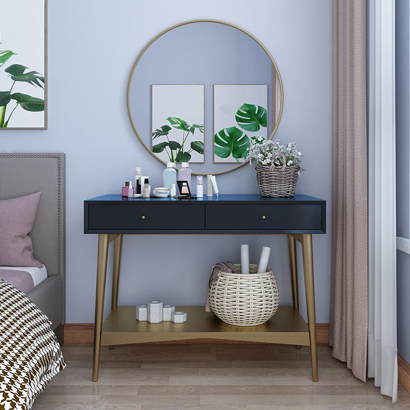17.71 "2つのストレージ引き出し付きの鏡の虚栄心テーブル付きの幅の広いメイクアップカウンター