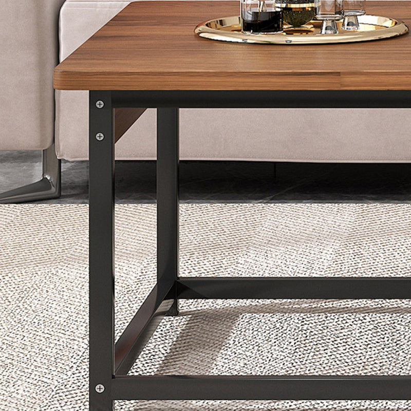 Tavolo da cocktail di caffè rettangolare moderno con scaffali di stoccaggio