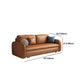37.4" H Contemporary Faux Leather Square Arm Sofa Bed for Living Room Clearhalo 'furn' 'furn_sofas' 'Furniture' 'Living Room Furniture' 'Sofa' 'sofas' 6049280