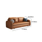 37.4" H Contemporary Faux Leather Square Arm Sofa Bed for Living Room Clearhalo 'furn' 'furn_sofas' 'Furniture' 'Living Room Furniture' 'Sofa' 'sofas' 6049281