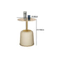 Glam Stone Top Coffee Table Pedestal Round Cocktail Table in White Clearhalo 'Coffee & Accent Tables' 'Coffee Tables' 'coffee_tables' 'furn' 'furn_coffee_tables' 'Furniture' 'Living Room Furniture' 6049327