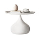 Mid-Century Modern Round Iron Coffee Table Set with Tray Top