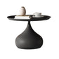 Mid-Century Modern Round Iron Coffee Table Set with Tray Top