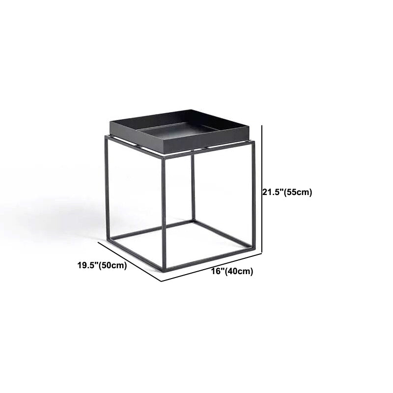 アイアンコーヒーテーブル黒の中世のモダンフレームカクテルテーブル