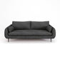 Contemporary 31.5" H Faux Leather Pillow Top Arm Sofa for Living Room