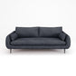 Contemporary 31.5" H Faux Leather Pillow Top Arm Sofa for Living Room