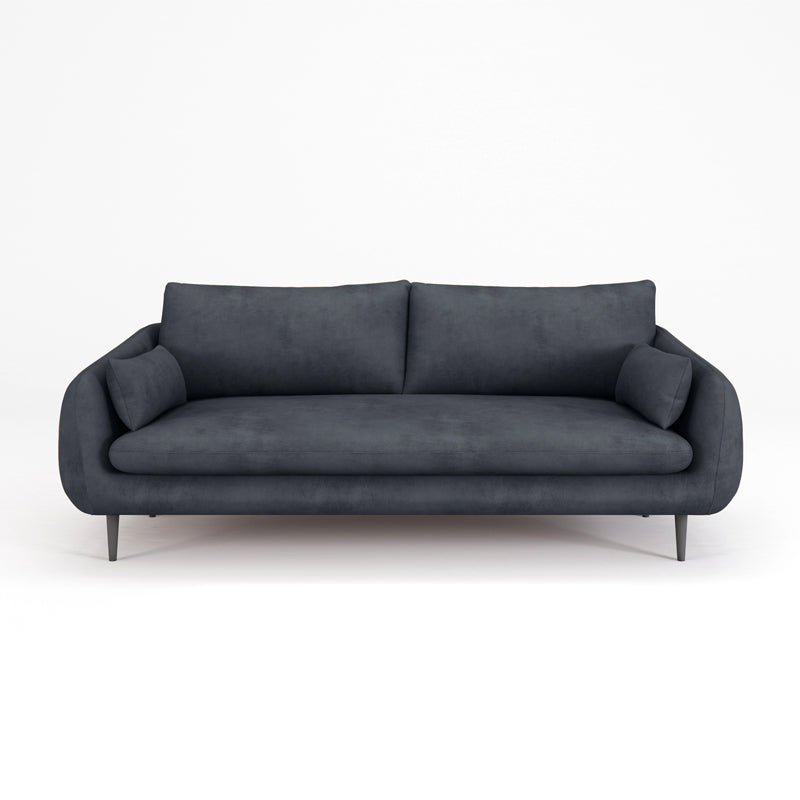 Contemporary 31.5" H Faux Leather Pillow Top Arm Sofa for Living Room