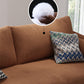 Contemporary 31.5" H Faux Leather Pillow Top Arm Sofa for Living Room