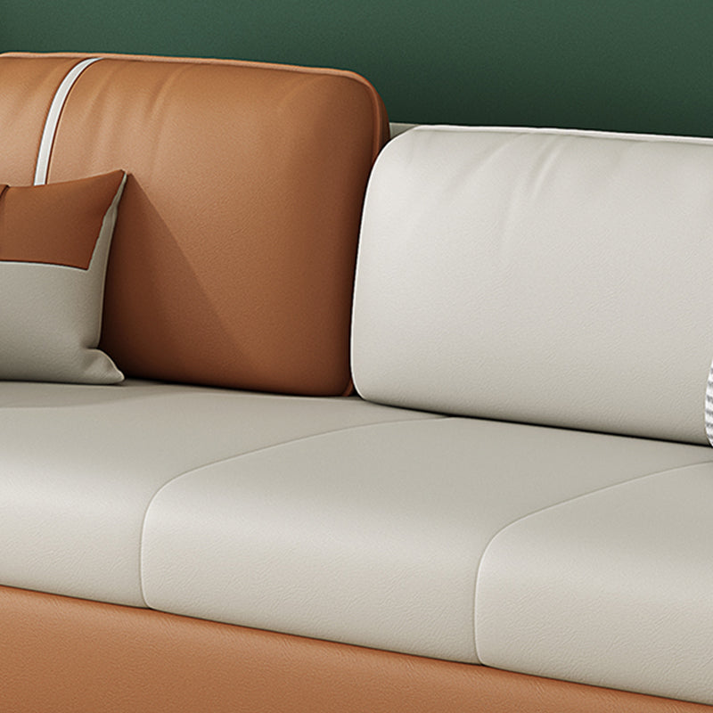 32,28 "H divano a braccio quadrato in fico contemporaneo con deposito