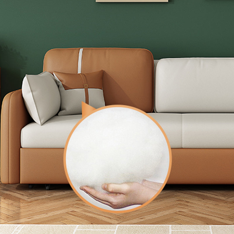 32,28 "H divano a braccio quadrato in fico contemporaneo con deposito