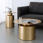 Couchtisch aus Metall mit Tablettplatte, Mid-Century Modern, Sockel-Cocktailtisch