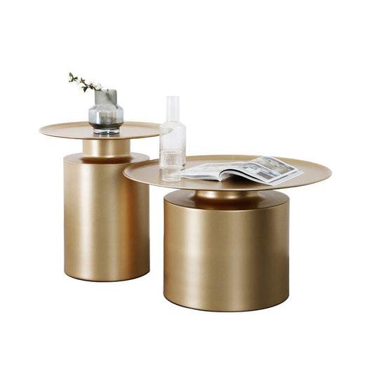 Tavolino in metallo in metallo top vassoio moderno tavolo da cocktail piedistallo