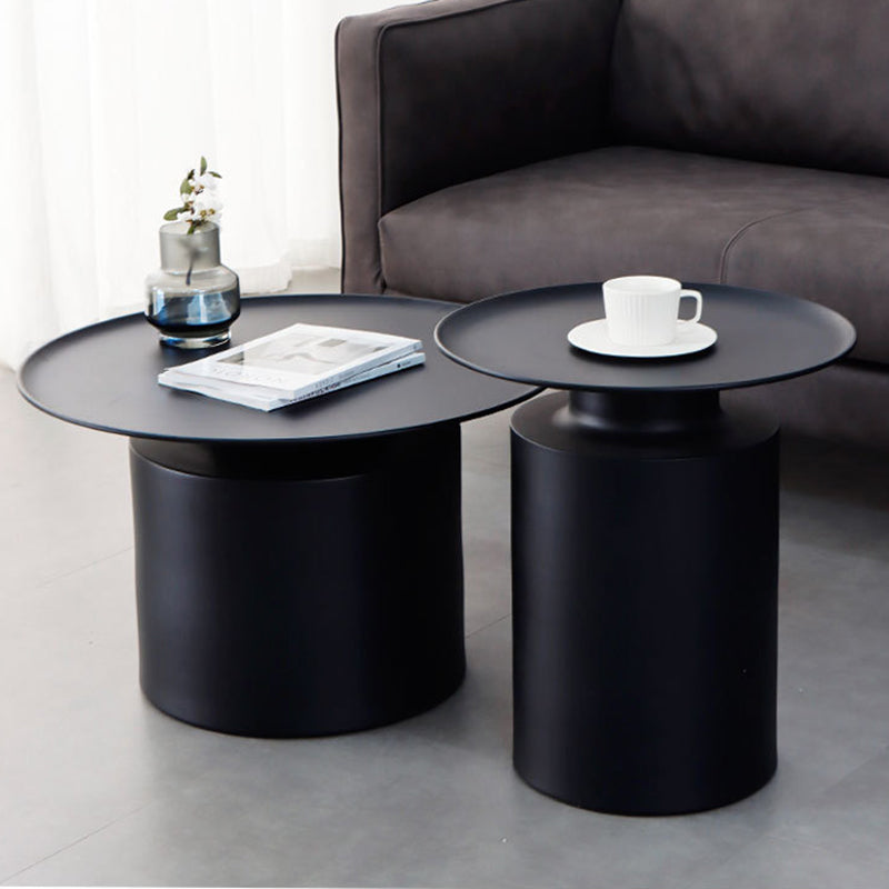Couchtisch aus Metall mit Tablettplatte, Mid-Century Modern, Sockel-Cocktailtisch