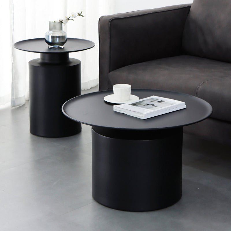 Couchtisch aus Metall mit Tablettplatte, Mid-Century Modern, Sockel-Cocktailtisch