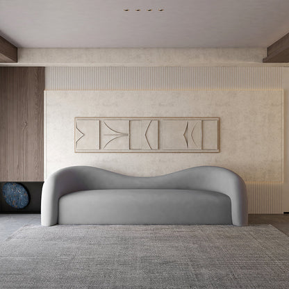 30.7 "Hリビングルーム用の現代ベルベット/ウール湾曲したソファー