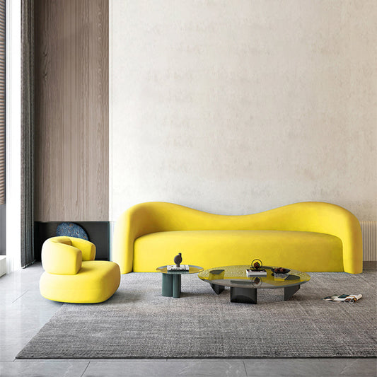 30,7 "H zeitgenössischer Samt/ Wollkrümmungssofa für Wohnzimmer