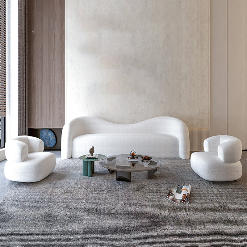 30.7 "Hリビングルーム用の現代ベルベット/ウール湾曲したソファー