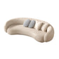 25.6" H Contemporary Faux Leather Curved Sofa for Living Room 94.5"L x 33.5"W x 25.6"H Clearhalo 'furn' 'furn_sofas' 'Furniture' 'Living Room Furniture' 'Sofa' 'sofas' 6049453