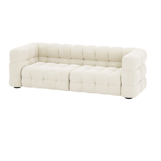 Contemporary 26.77" H Biscuit Back Tuxedo Arm Sofa for Living Room