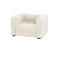 Eigentijds 26.77 "H Biscuit Back Tuxedo Arm Sofa voor woonkamer