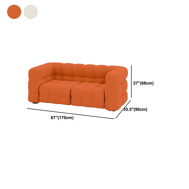 Eigentijds 26.77 "H Biscuit Back Tuxedo Arm Sofa voor woonkamer