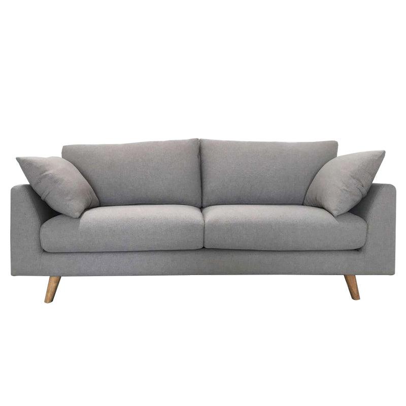 32,3 "h Linen contemporaneo il braccio svasato con cuscini con cuscini