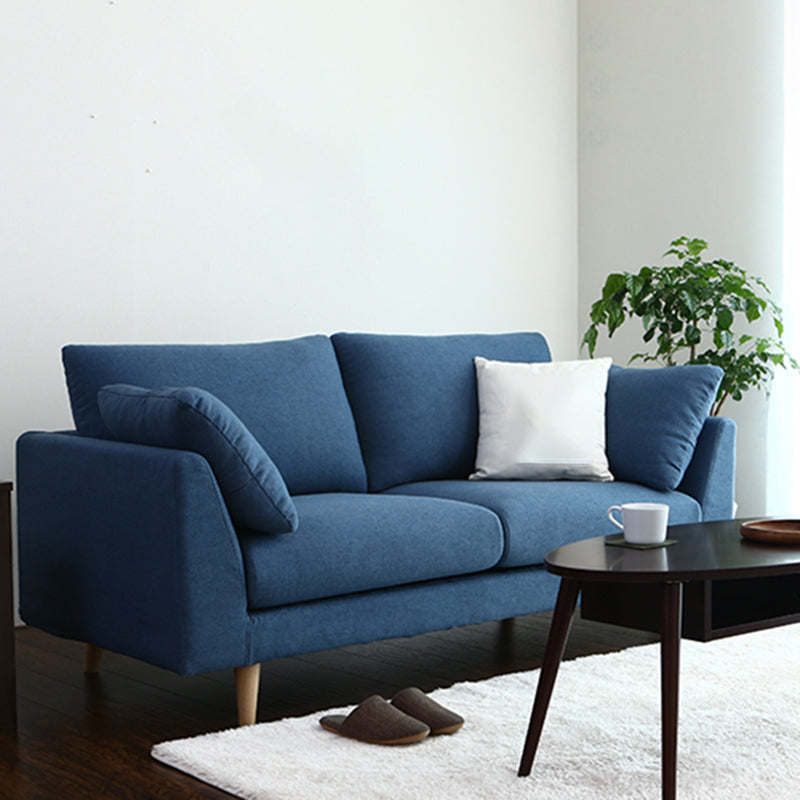 32,3 "h Linen contemporaneo il braccio svasato con cuscini con cuscini