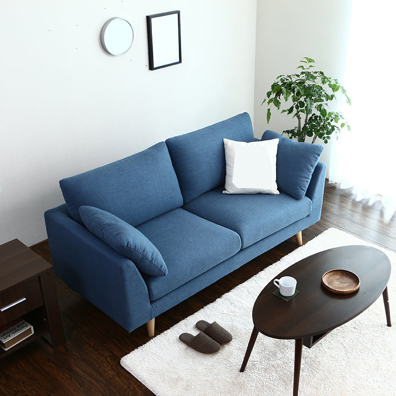 32,3 "h Linen contemporaneo il braccio svasato con cuscini con cuscini