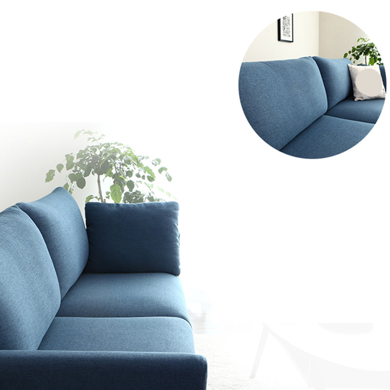 32,3 "h Linen contemporaneo il braccio svasato con cuscini con cuscini